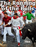 Attending the Festival of San Fermin, or the Pamplona Running of the Bulls, is something many men would like to do before they die, which could happen right there.